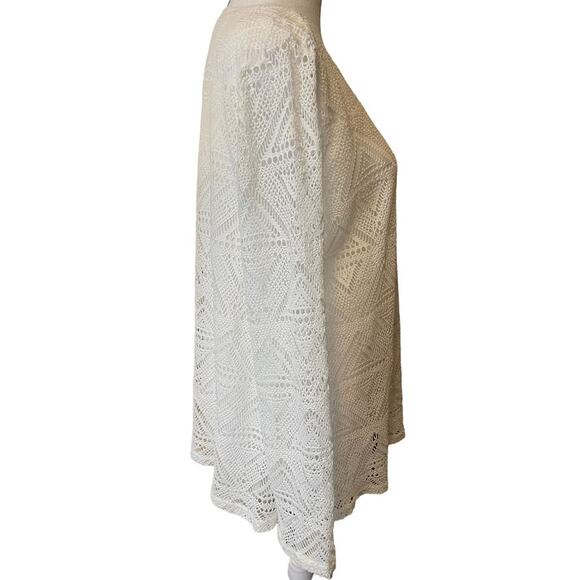 Skye's the Limit Long Sleeve White Lace Blouse Size Large - Picture 5 of 5